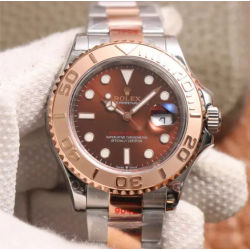 ROLEX YACHT MASTER 1 ROSE GOLDMIX ( BLACK & BROWN DIAL ) STAINLESS STEEL 40MM
